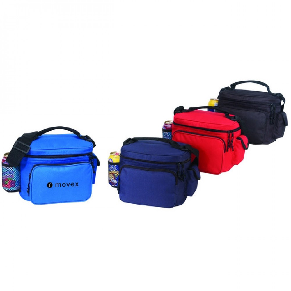 Logo Branded Poly Cooler w/ Bottle Holder & Cell Phone Pouch Logo Branded Poly Cooler w/ Bottle Holder & Cell Phone Pouch
