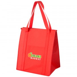 Insulated Non-Woven Grocery Tote Bag w/ Insert and Full Color (13"x10"x15") - Color Evolution with Logo