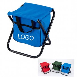 Folding Camping Stool With Cooler Bag with Logo