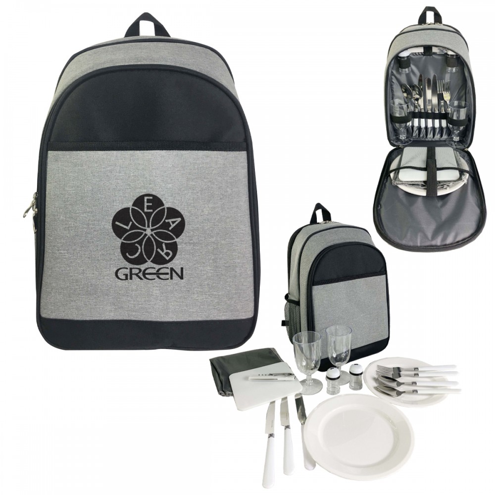 Lakeside Picnic Set Cooler Backpack with Logo
