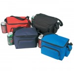 6-Pack Cooler w/ Bottle Holder & Cell Phone Pouch Custom Printed