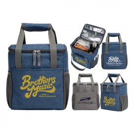 Customized 9 Can Heathered Lunch Cooler Bag