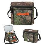 12 Can Green Camo Cooler with Logo