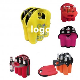 Neoprene 6 Pack Beer Bottle Carrier with Logo