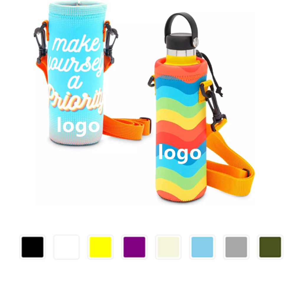 Water Bottle Sleeve With Strap with Logo