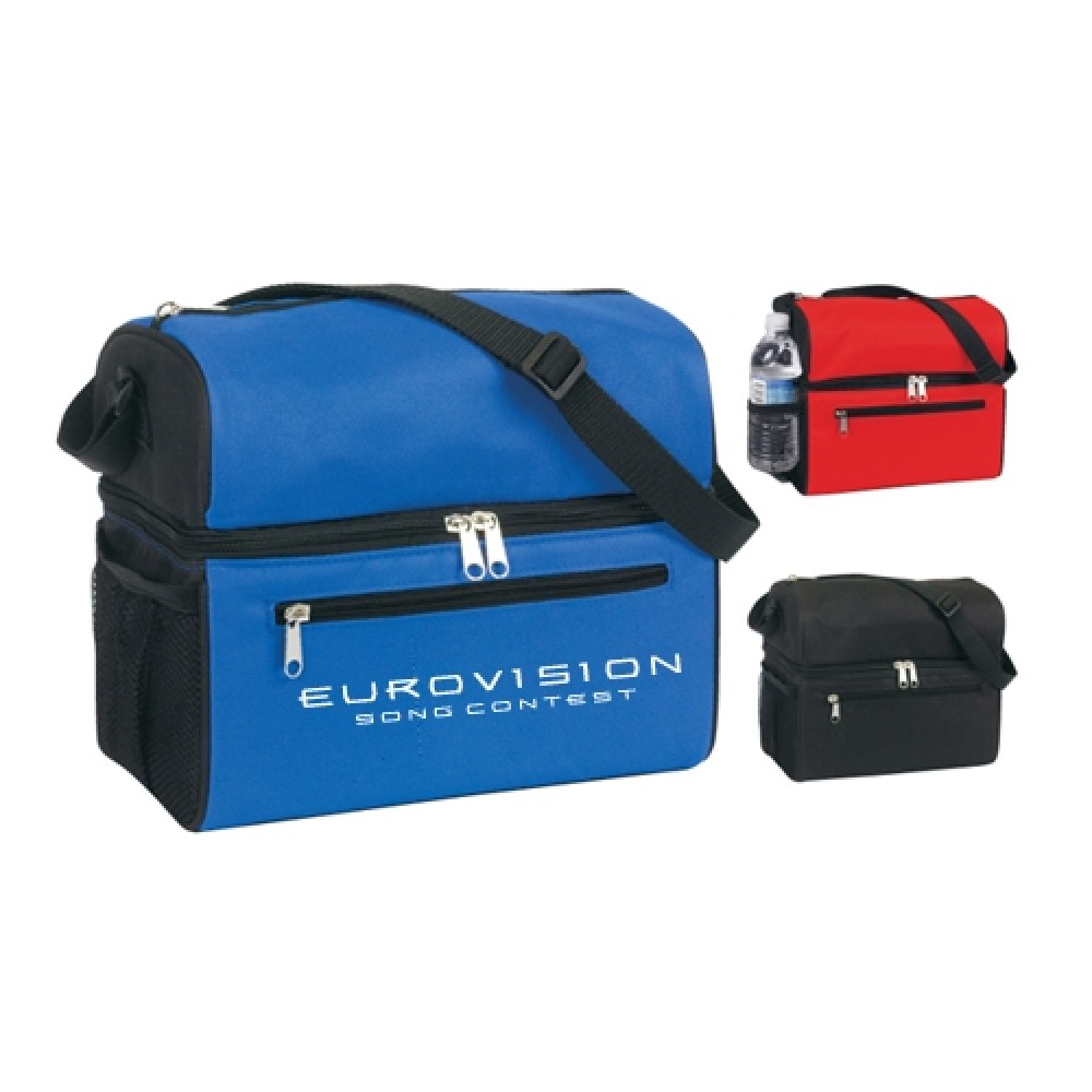 Poly Insulated Compartments Cooler Bag with Logo