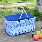 32L Folded Functional Cooler Basket Insulated Picnic Basket with Logo