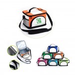 Custom High Quality Reusable Insulated Six-Pack Nylon Lunch Cooler Bag With Shoulder Strap Logo Branded
