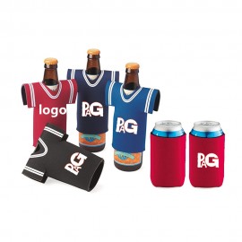 Neoprene T-Shirt Beer Bottle Coolie with Logo  Neoprene T-Shirt Beer Bottle Coolie with Logo