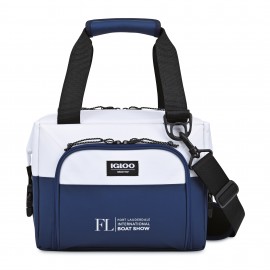 Igloo SeadriftÂ Snap Down 12 Can Cooler - Navy-White with Logo