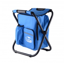 Portable Folding Insulated Bag Leisure Fishing Seat Backpack Cooler Chair with Logo