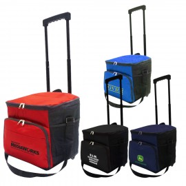 36 Can Collapsible Rolling Cooler Bag with Logo
