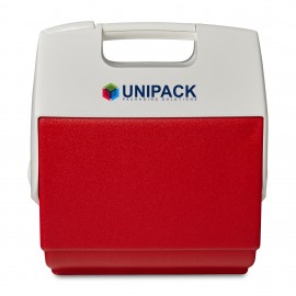 Logo Branded Igloo Playmate Pal 7 Qt Cooler - White-Red Star  Logo Branded Igloo Playmate Pal 7 Qt Cooler - White-Red Star