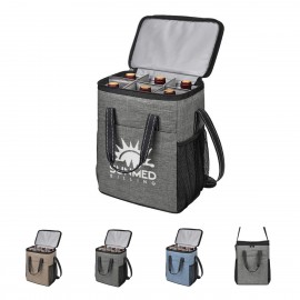 6 Bottle Pockets Wine Tote with Logo