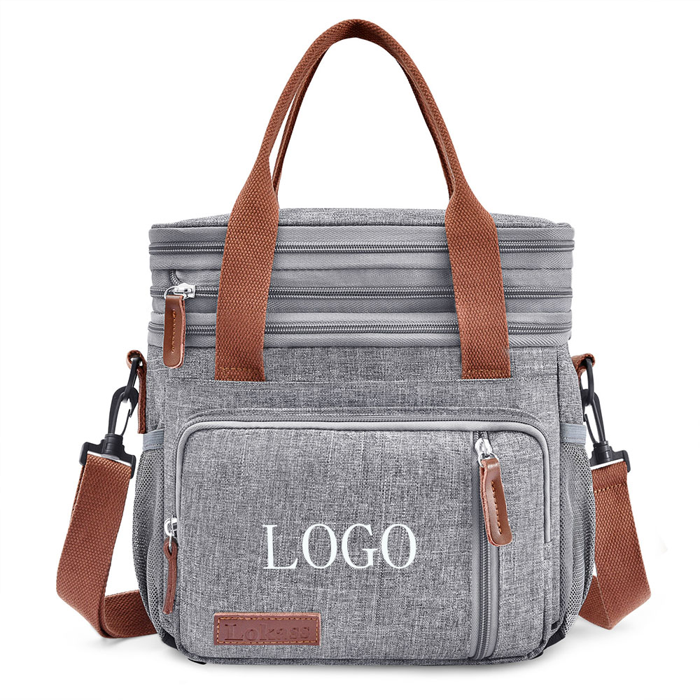 Custom Printed Double Compartment Insulated Lunch Bags