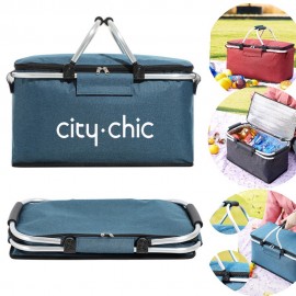 Collapsible Cooler Bag Picnic Basket with Logo  Collapsible Cooler Bag Picnic Basket with Logo