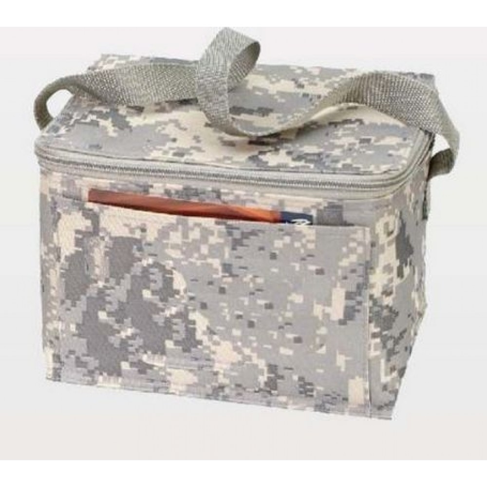 6 Pack Digital Camouflage Cooler 8 1 2 X6 Custom Printed Bravamarketing Picnic Coolers 6 Pack Digital Camouflage Cooler 8 1 2