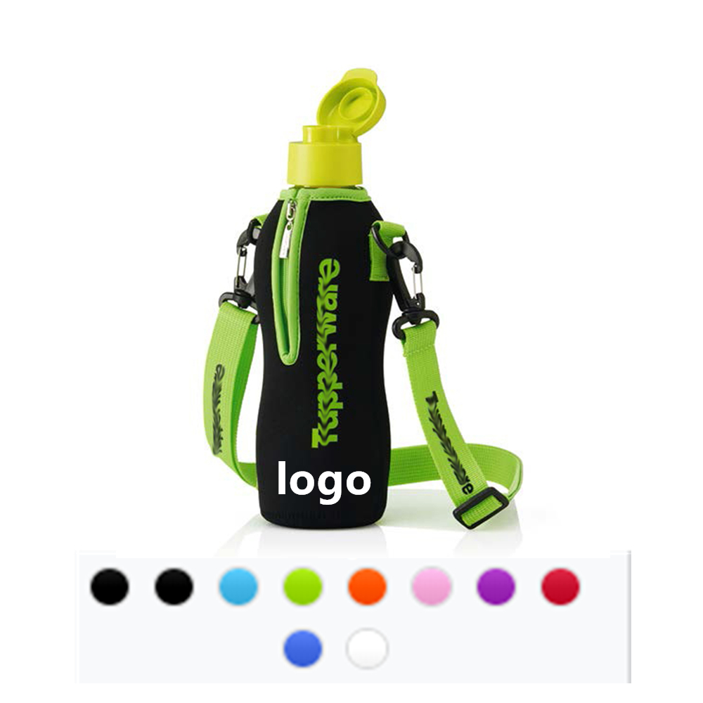 Neoprene Single Bottle Cooler With Strap with Logo