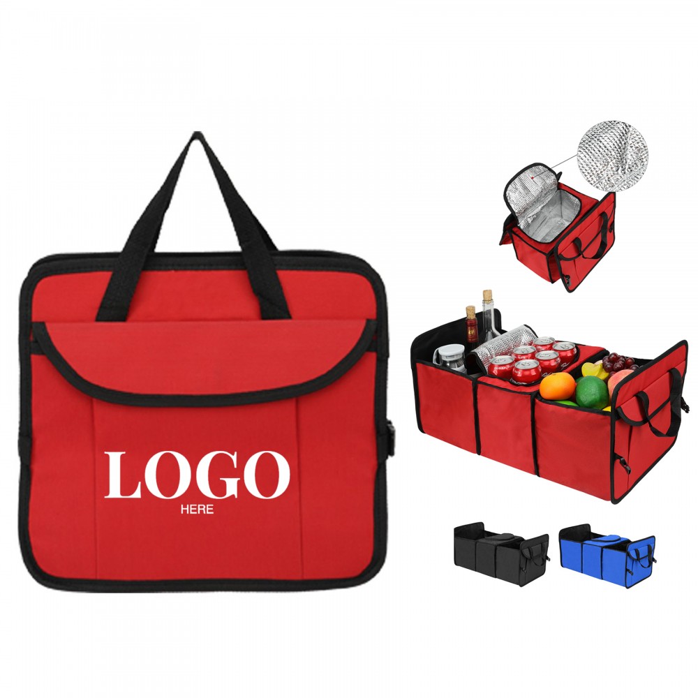 Logo Branded Foldable Insulated Car Trunk Organizer -  |  Picnic Coolers