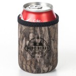 Personalized 12 Oz. Neoprene collapsible camo can Cooler w/ Strap Handle