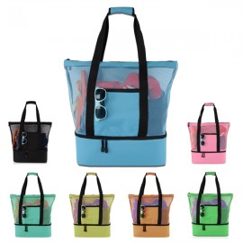 Personalized Mesh Beach Tote With Cooler