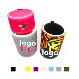 Neoprene Can Coolie With Lid with Logo  Neoprene Can Coolie With Lid with Logo