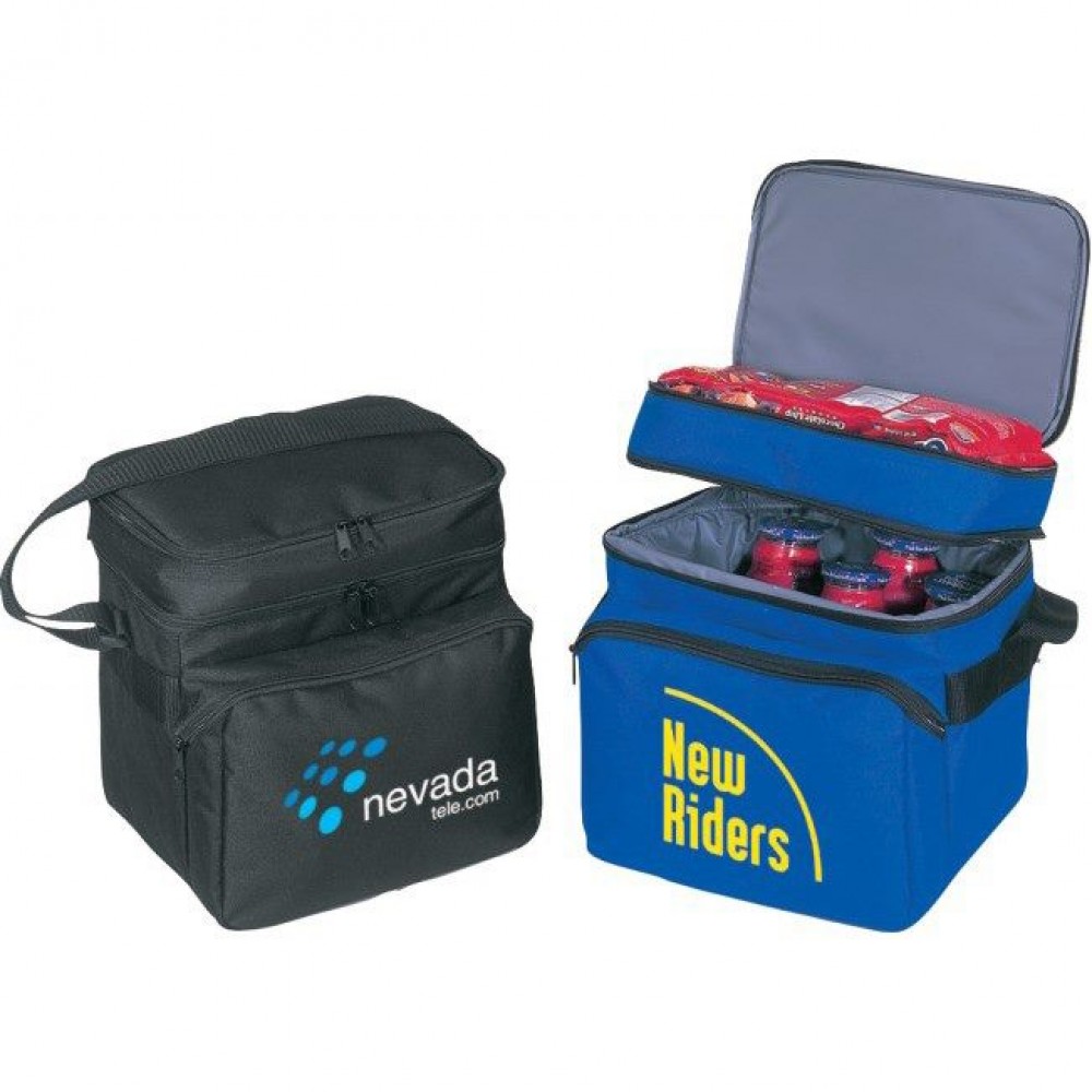 Logo Branded Deluxe Polyester Cooler w/ Lunch Bag