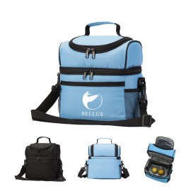 Logo Branded Double Layer Tote Lunch Cooler Bag