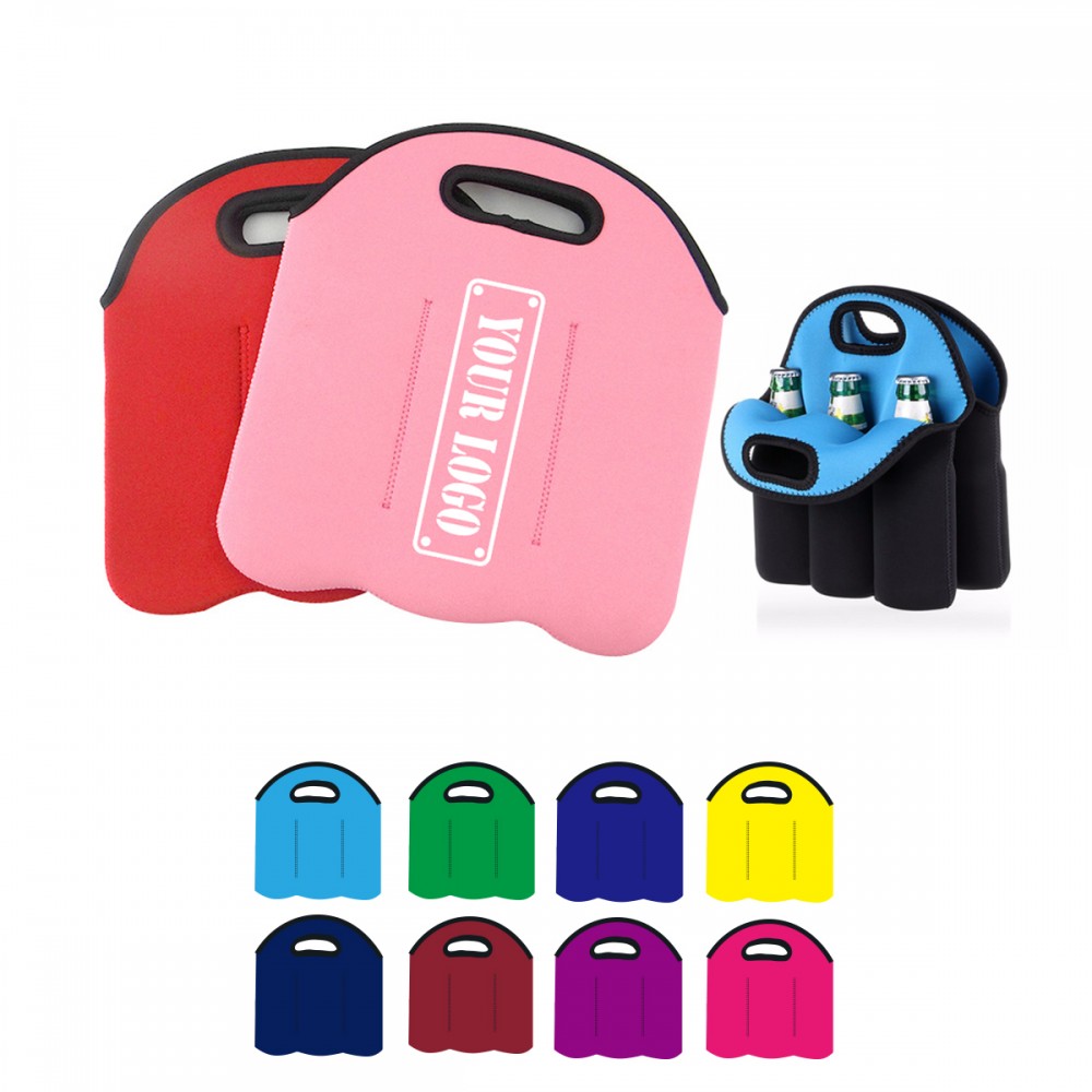 Logo Branded Six Bottle Beer Tote Logo Branded Six Bottle Beer Tote