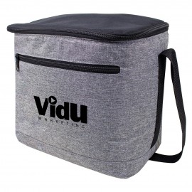 Stylish Heather Gray Leak-Proof Cooler Holds Up To 12 Cans with Logo  Stylish Heather Gray Leak-Proof Cooler Holds Up To 12 Cans with Logo