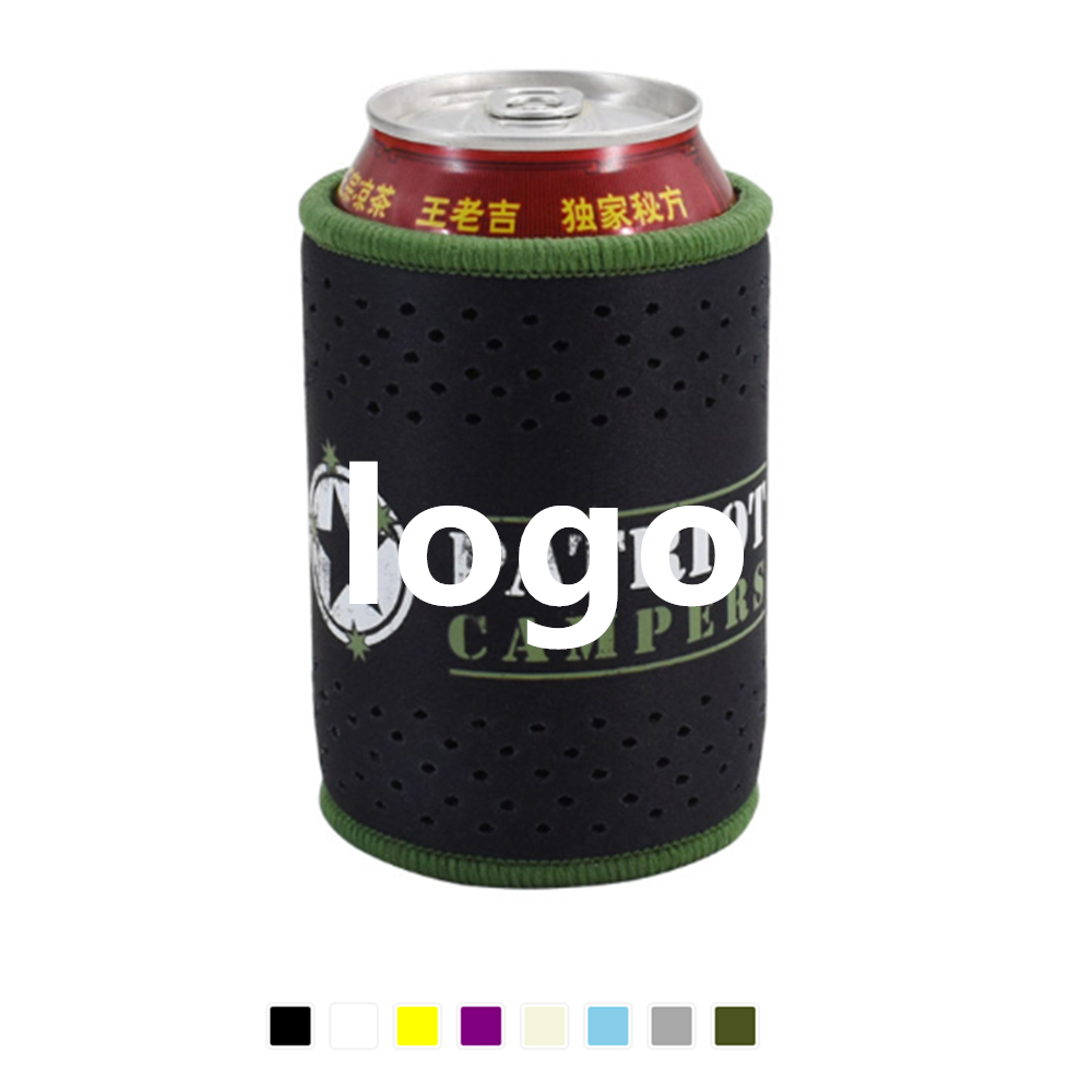 Collapsible Neoprene Can Bottle Coolie with Logo