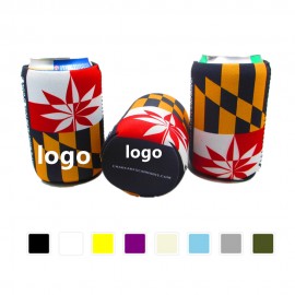 Canadian Flag Stubby Can Coolie with Logo  Canadian Flag Stubby Can Coolie with Logo