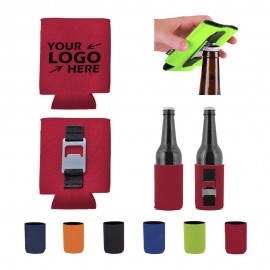 Personalized Neoprene Can Cooler with Bottle Opener
