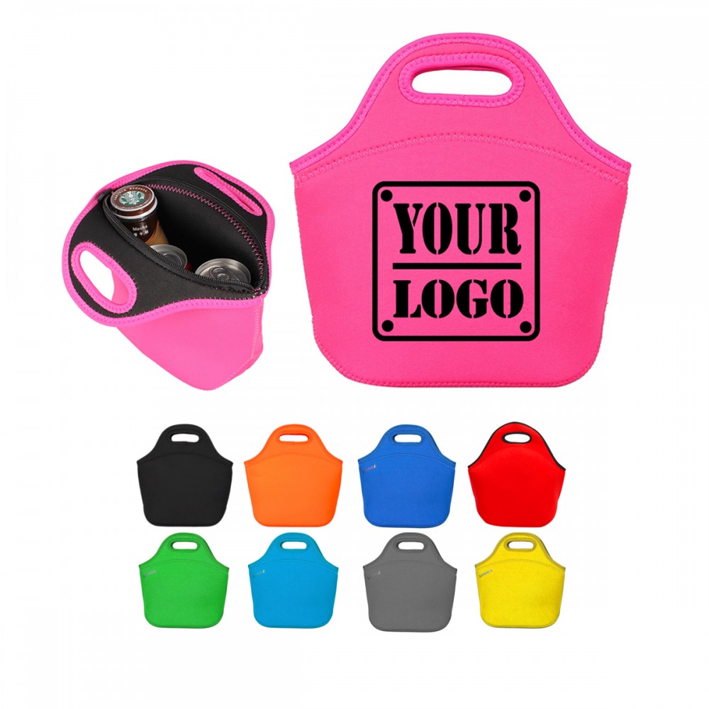 Neoprene Lunch Cooler Tote Logo Branded Neoprene Lunch Cooler Tote Logo Branded