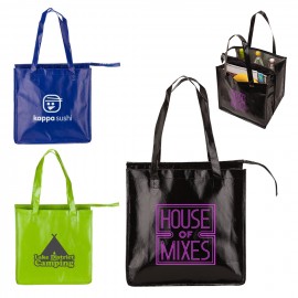 Dual Compartment Cooler Tote Bag with Logo