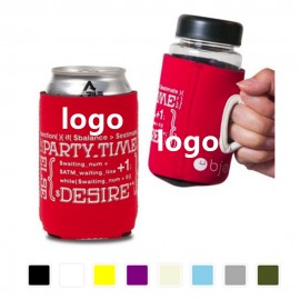 Customized Neoprene Stubby Can Coolie With Handle  Customized Neoprene Stubby Can Coolie With Handle