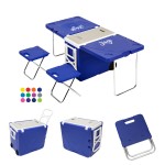 Foldable Outdoor Picnic Table With Cooler Box with Logo