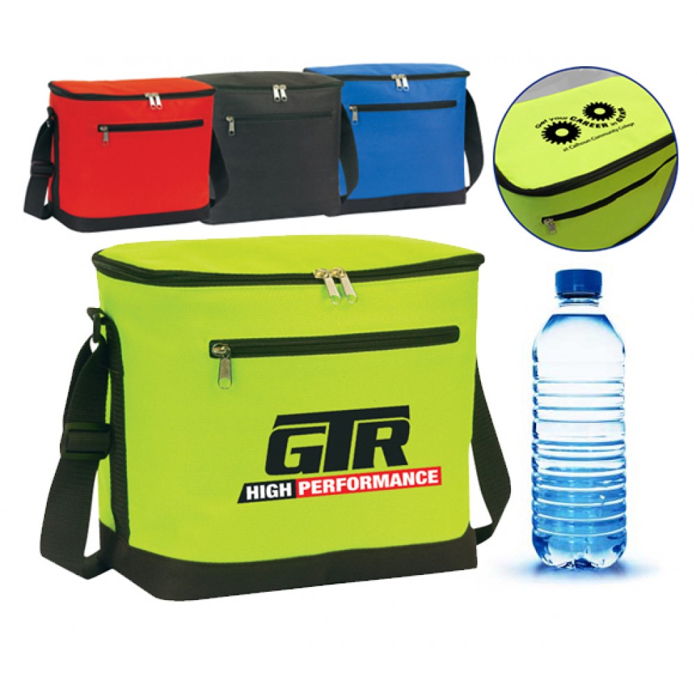 Promotional Large Vertical 12 to 16 Can Cooler Bag