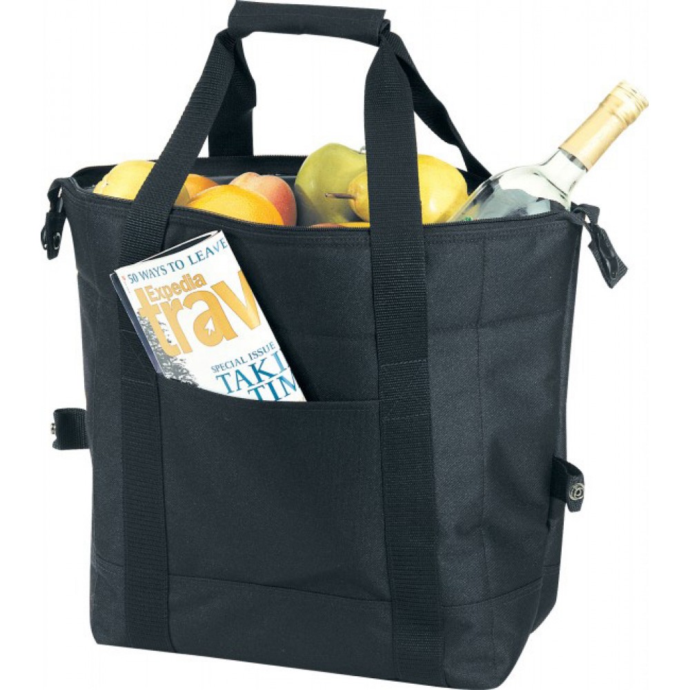 Custom Imprinted Insulated Picnic Cooler Tote Bag w/ Wrapped Handles Custom Imprinted Insulated Picnic Cooler Tote Bag w/ Wrapped Handles