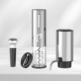 WineVault Automatic Opener, Aerator, Pourer & Preserver Set with Logo