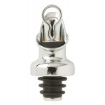Chrome Plated Bottle Pourer w/Stopper with Logo