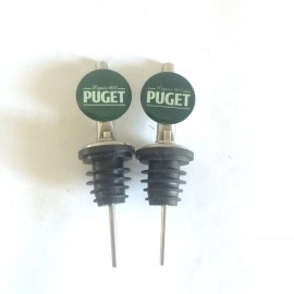 Wine Bottle Pourer With Epoxy Logo with Logo