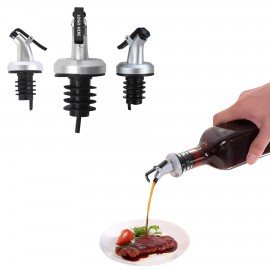 Promotional Matte Silver Bottle Pourer With Lid