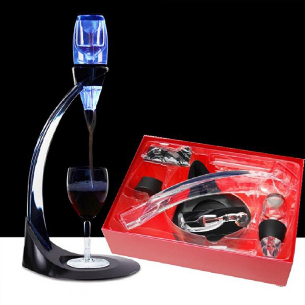 Custom LED Wine Aerator Decanters With Stander