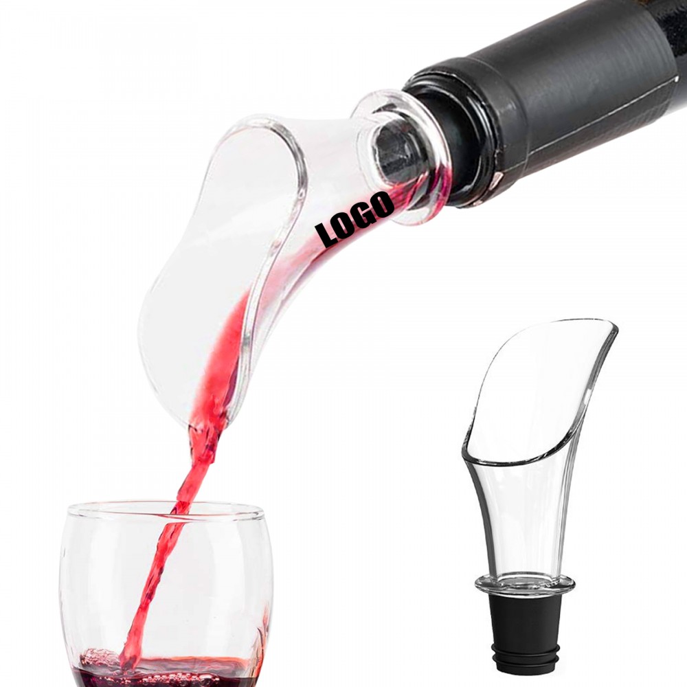 Wide Mouth Wine Decanter Aerator Pourer with Logo Wide Mouth Wine Decanter Aerator Pourer with Logo