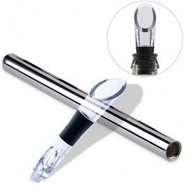 Personalized Stainless Steel Wine Chiller Stick with Wine Pourer