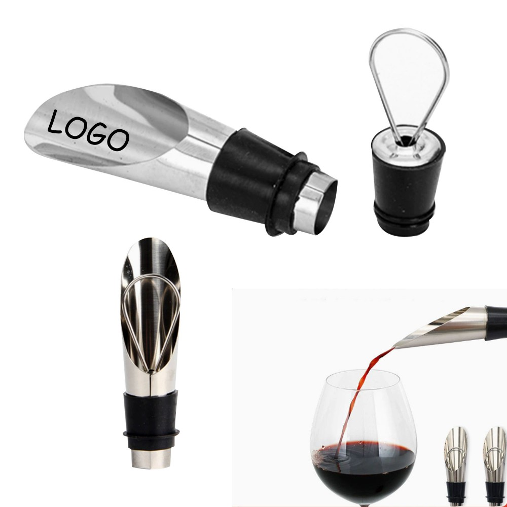 Promotional Stainless Steel Stopper Wine Pourer