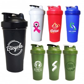 27oz Transparent Fitness Shaker Bottle with Logo