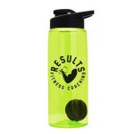 26 Oz. Transparent Flair Sports Bottle w/Mixer Ball with Logo