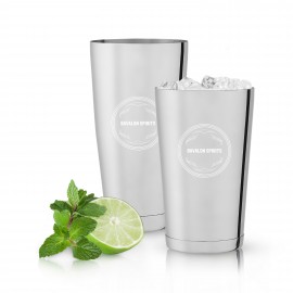 Custom Viski Stainless Shaker Tin Set  Custom Viski Stainless Shaker Tin Set